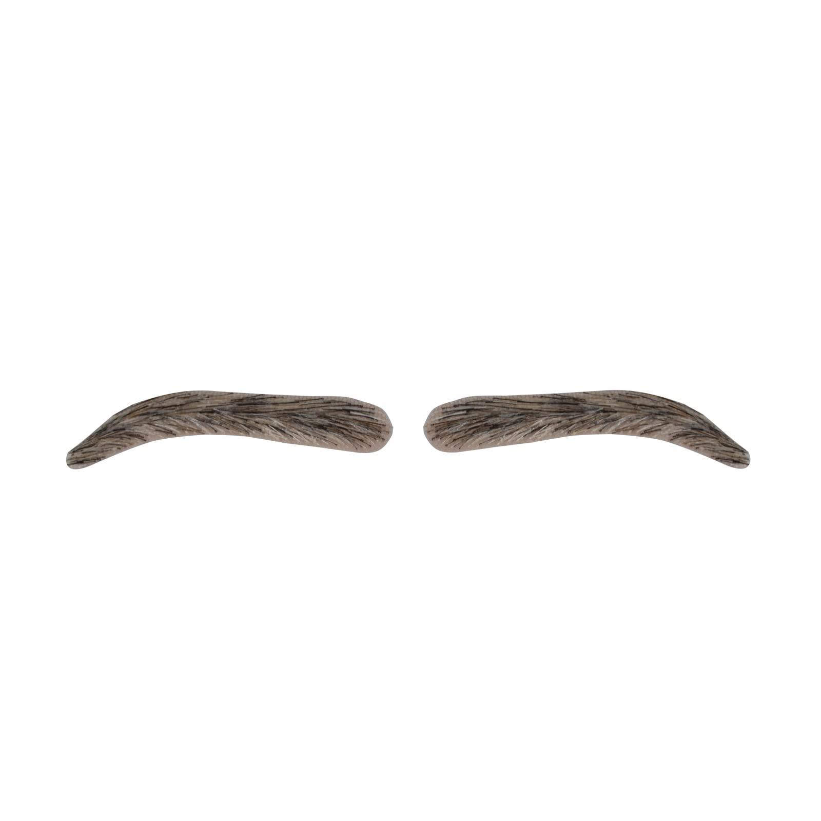 Suncolor Hair Lace Eyebrow Extensions for Men Human Hair Black Grey Fake Eyebrows (F1B40)