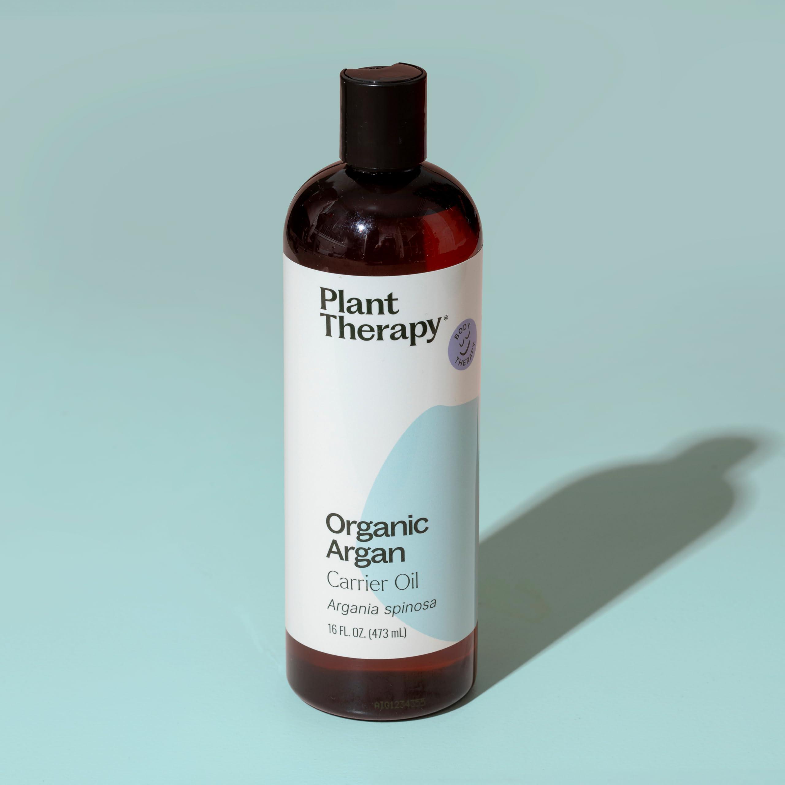 Plant Therapy Plant Therapy Organic Argan Oil, USDA Certified, First-Press, Virgin, for Face, Hair, Skin, Nails and Cuticles 16 oz