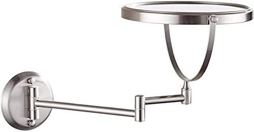 NinthAvenue Basics Makeup Mirror Shaving Mirror,Bathroom Folding 360Swivel Cosmetic Vanity Mirror Shaving in Bedroom or Bathroom/Nickel/7X