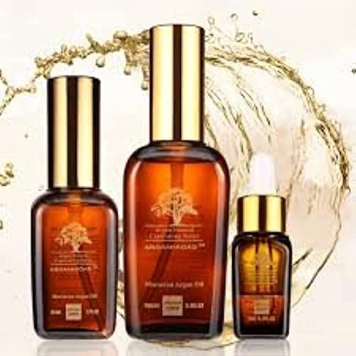 ARGANMIDAS Arganmidas Moroccan Argan Oil 100ml Perfect for Leave in Treatment & Conditioner ALSO for Face and Body- Wonderful Anti Aging, Anti Wrinkle Beauty Secret,