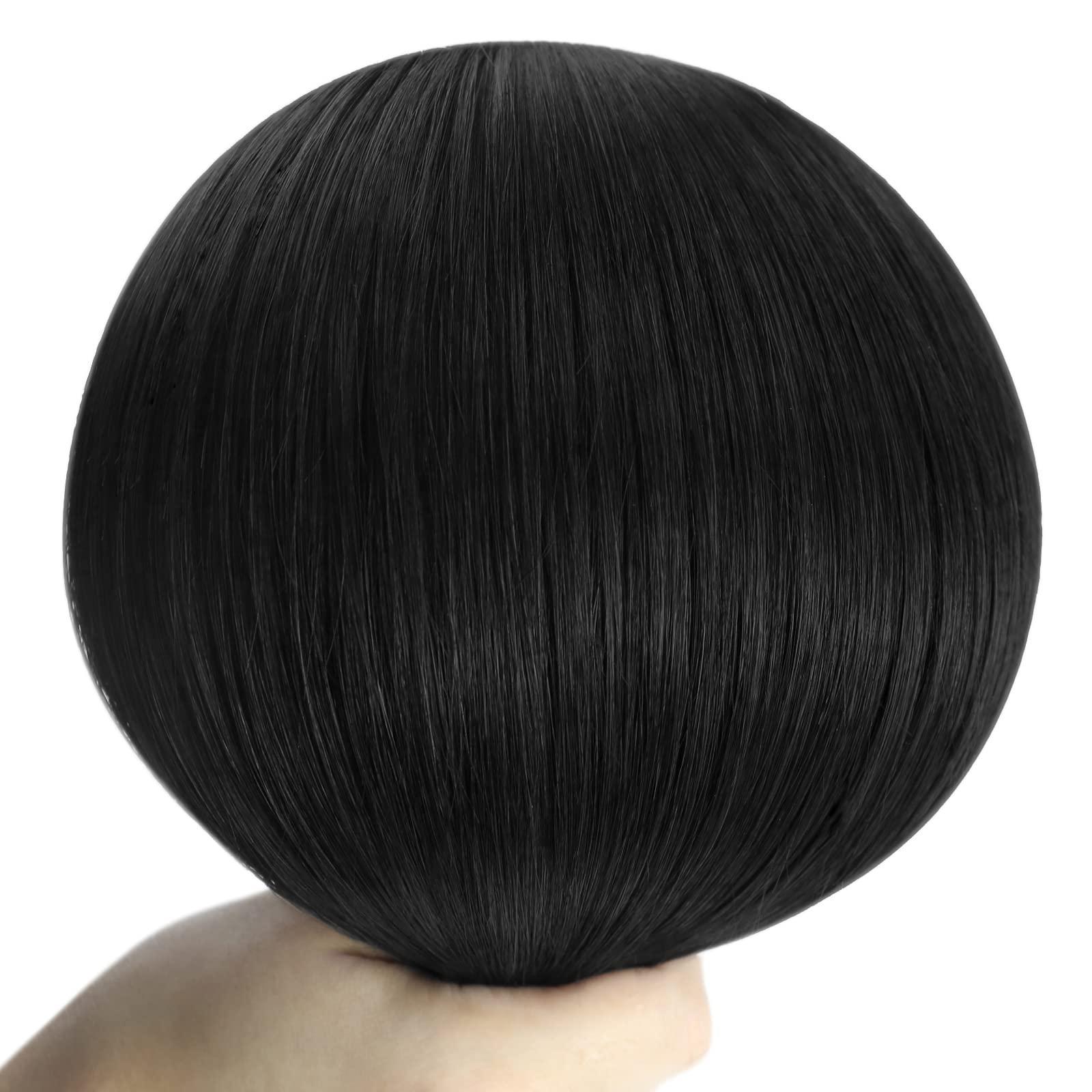 YoungSee YoungSee Sew in Extensions Black Human Hair Weft Extensions Black Sew in Hair Extensions Real Human Hair Black Sew in Weft Hair Extensions Human Hair Black Natural-Looking Hair Extensions 22Inch 100G
