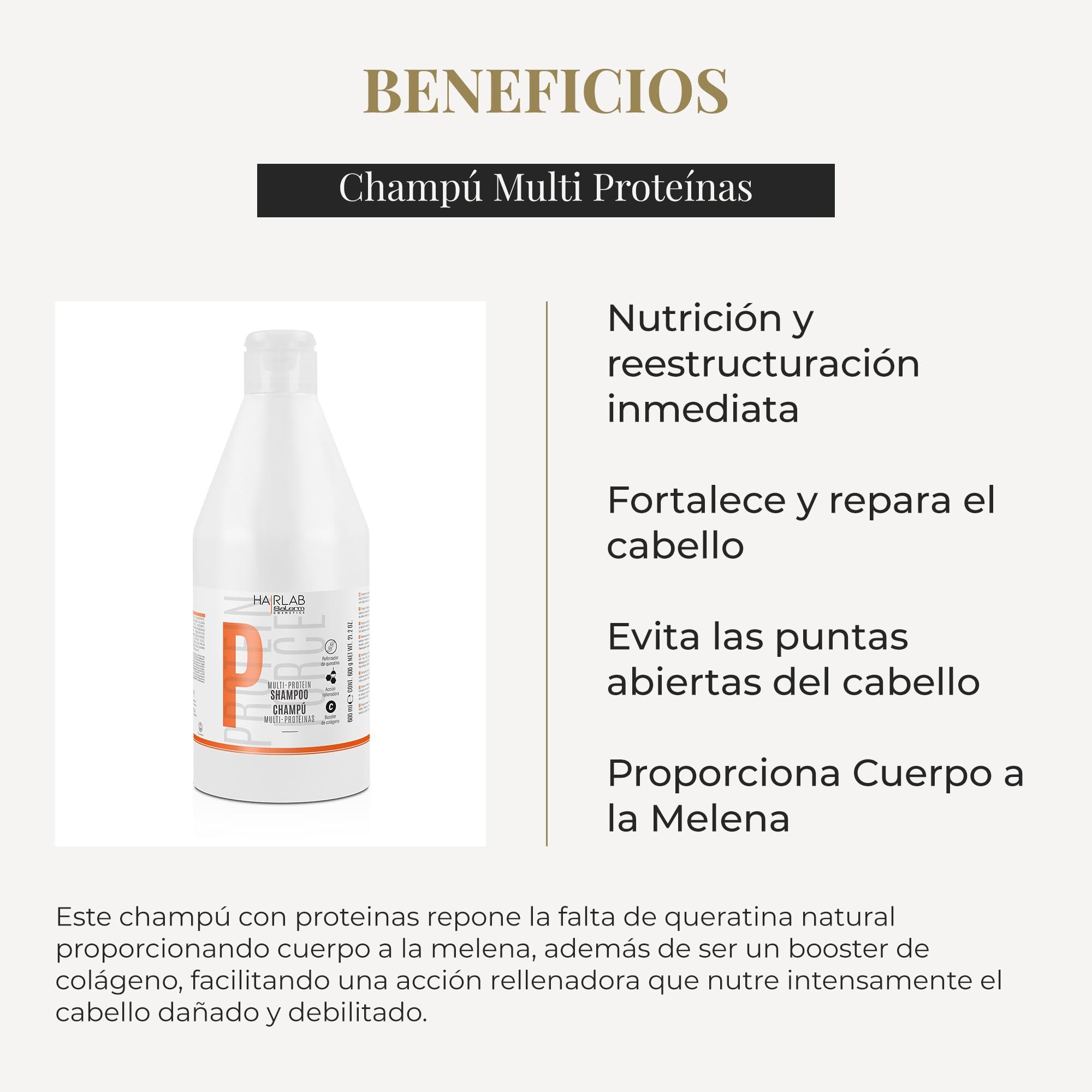 Salerm Salerm - Fortifying Shampoo - Multi-Protein Hair Lab Shampoo - 600 ml - Replenishes Natural Keratin Deficiency - Adds Body to Hair - Strengthens and Repairs Hair - Paraben-Free