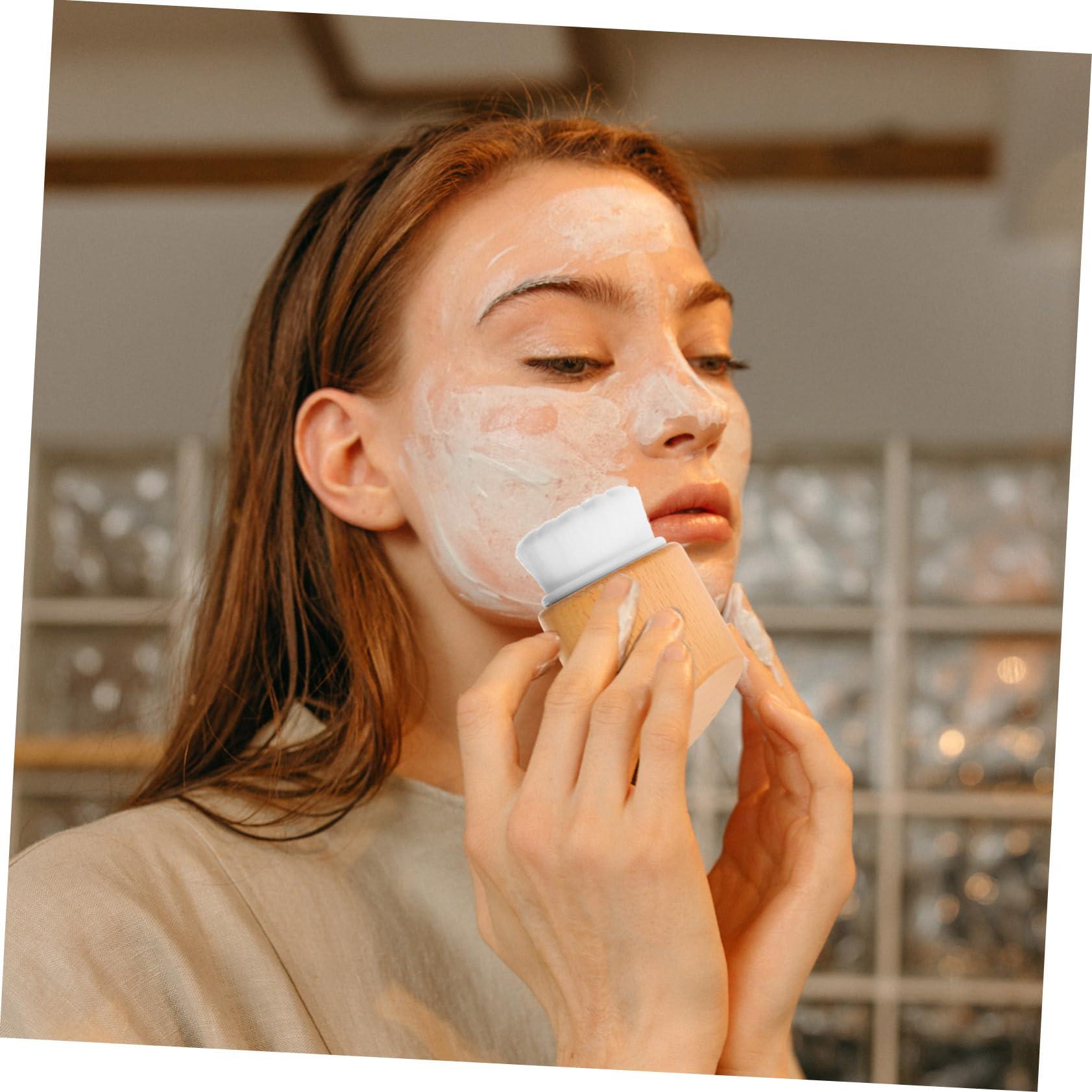 WOONEKY WOONEKY Facial Cleansing Brush Gentle Facial Scrubber for Women Manual Cleansing Brush Soft Bristles for Deep Cleansing Blackhead Removal