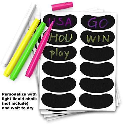 Fentasy Fentasy Eye Black Stickers for Kids - Breathable Eye Black Made by Cotton Material Customizable Lettering 24 Pairs