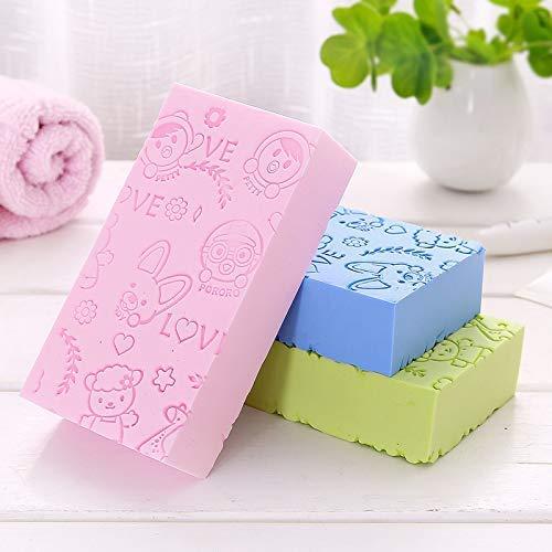 Pinklife 3pcs Ultra Soft Exfoliating Sponge,Bath Sponge for Kids and Adult Shower,Dead PVA Skin Sponge Remover for Bathroom Body Cleansing Supplies