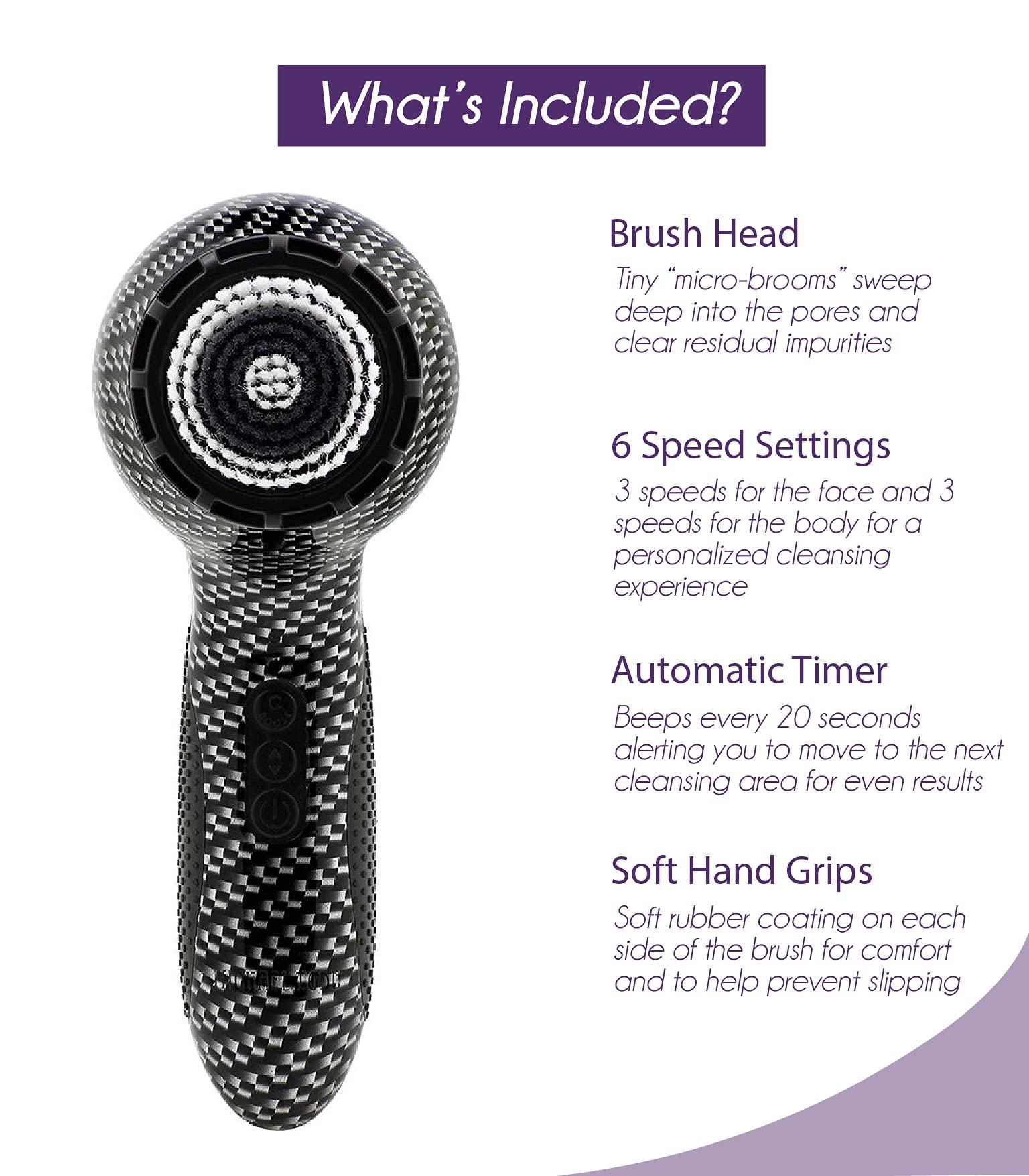 MICHAEL TODD BEAUTY Michael Todd Beauty - Soniclear Elite - Facial Cleansing Brush System - 6-Speeds - Face Cleansing Brush & Exfoliating Body Scrubber