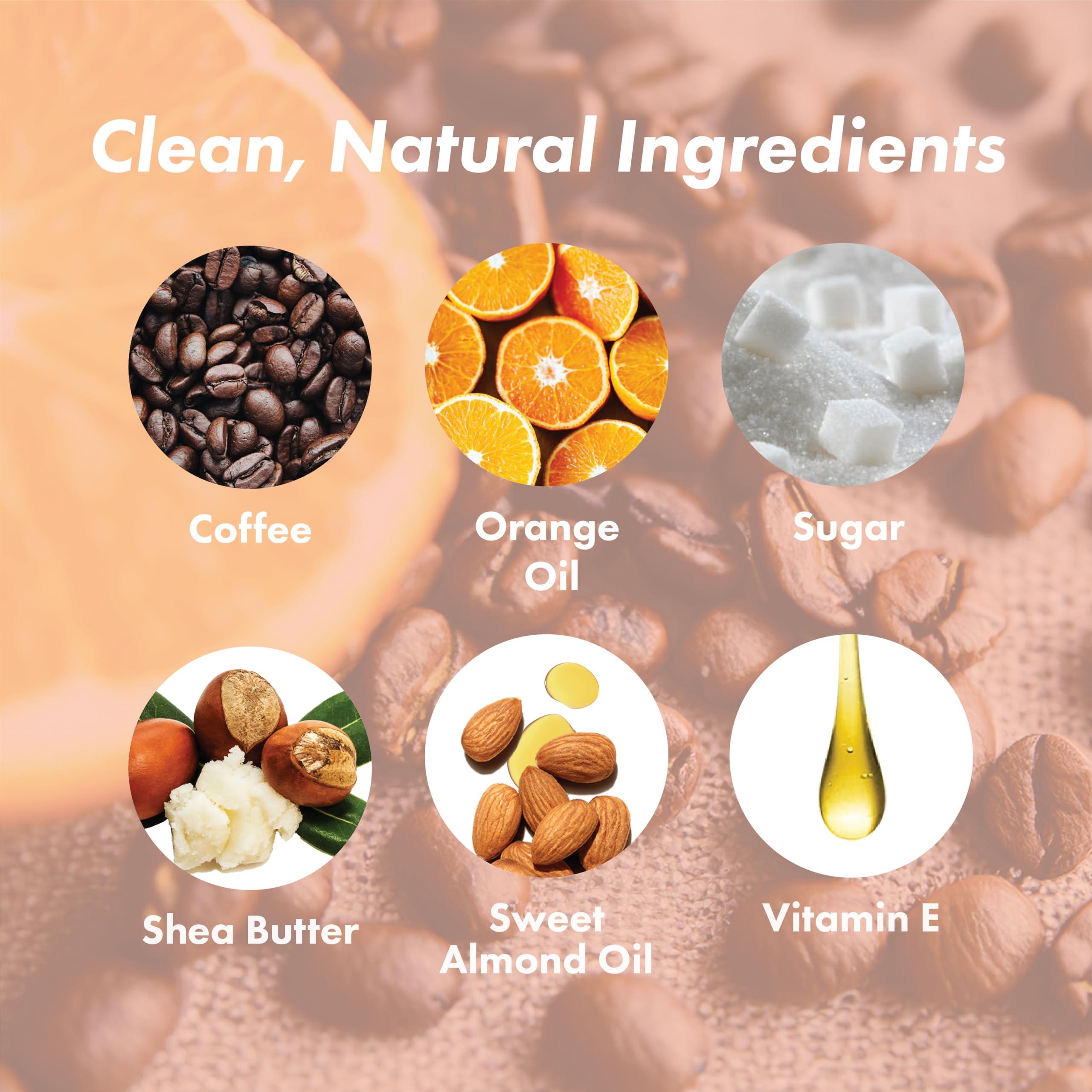 Handmade Heroes Coffee Scrub and Rose Petal Foot & Body Exfoliator Bundle - 100% Natural Sugar Body Scrub for Toning Cellulite Skin Care by Handmade Heroes