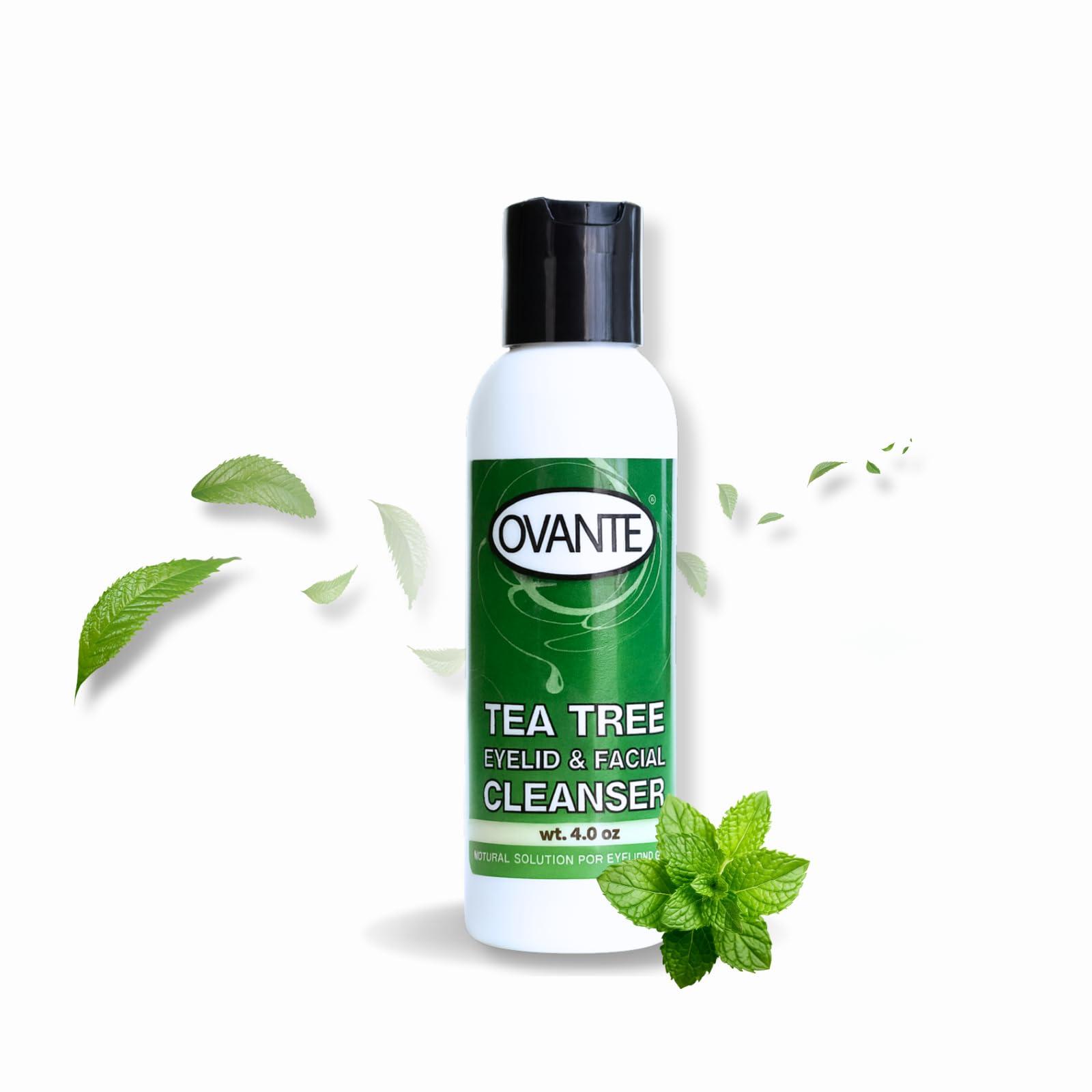OVANTE OVANTE Tea Tree Oil Eyelid, Facial Cleanser Wash For Demodex Prone Skin 4.0 oz
