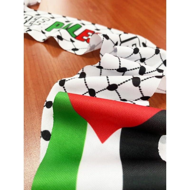 ZENRUIMING ZENRUIMING 4 Palestinian Flag Headbands, Palestinian Flag Hair Accessories, Pales Flag Sports Cheer Bandana