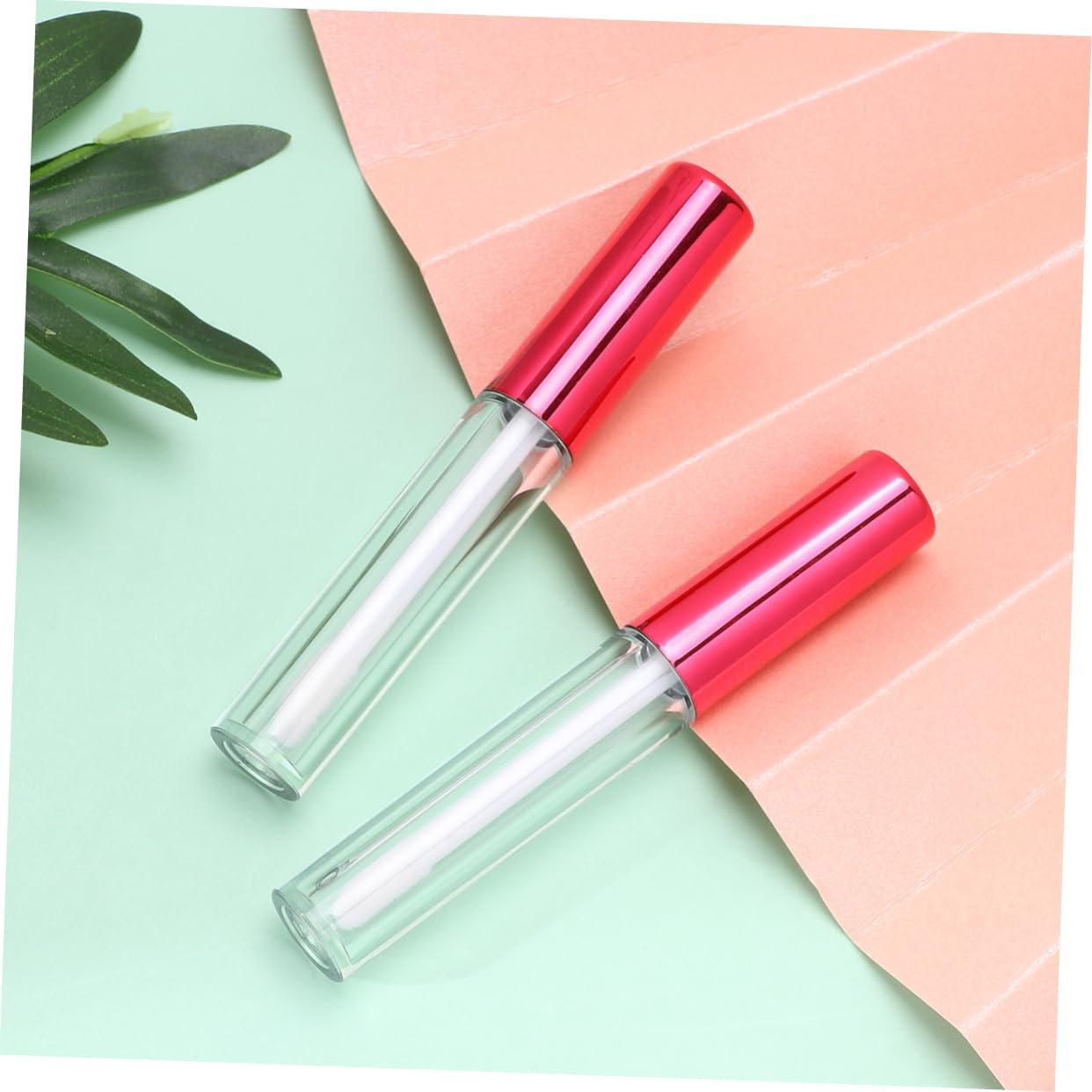 Beavorty Beavorty 20 Pcs Lip Tint Lip Balm Clear Lipglosses Lip Tube Lipstick Sample Tubes Lipstick Tubes Lip Plumper Gloss Clear Lip Gloss Subpackaging Tube Travel Mini Red