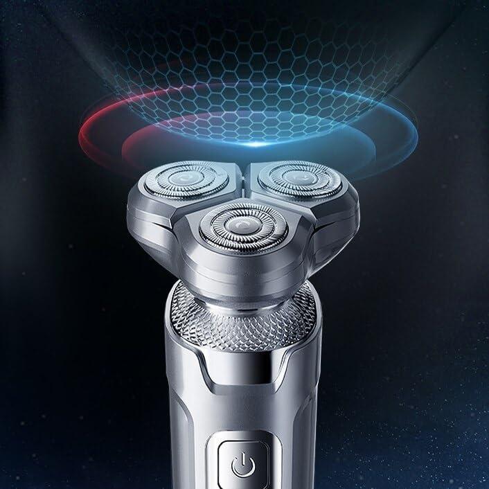 EKHOU Head Shavers for Bald Men, Electrical Rotary Shaver for Men Type-C Rechargeable Magnetic Suction Cutter Head IPX7 Waterproof Machine