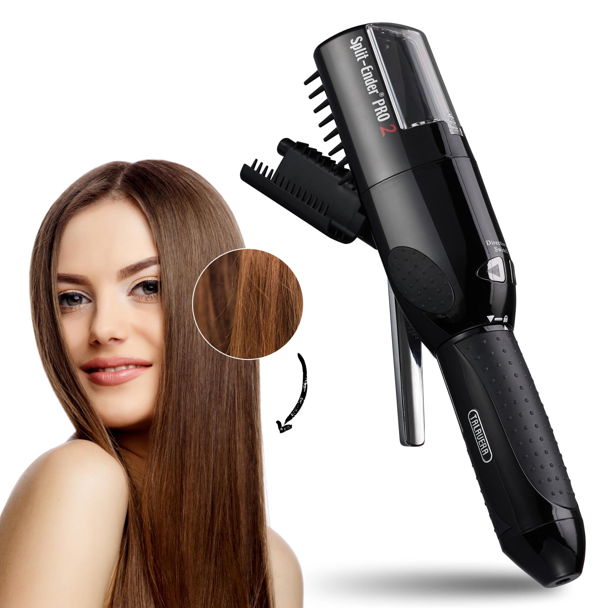Split-Ender Split-Ender Pro 2 - The Original Cordless Split End Hair Trimmer Automatic Rechargeable Home Tool Hair Clipper 2-in-1 for Dry Damaged Splitting Broken Brittle Straight Curly Frizzy Beauty - Black