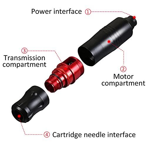 Autdor Autdor Tattoo Machine Cartridge Pen - Premium Tattoo Pen Cartridge Machine Atom Rotary Pen Tattoo Machine & Permanent Makeup Pen with Japan Motor for Tattooing, Tattoo Needles Cartridge, Tattoo Supply