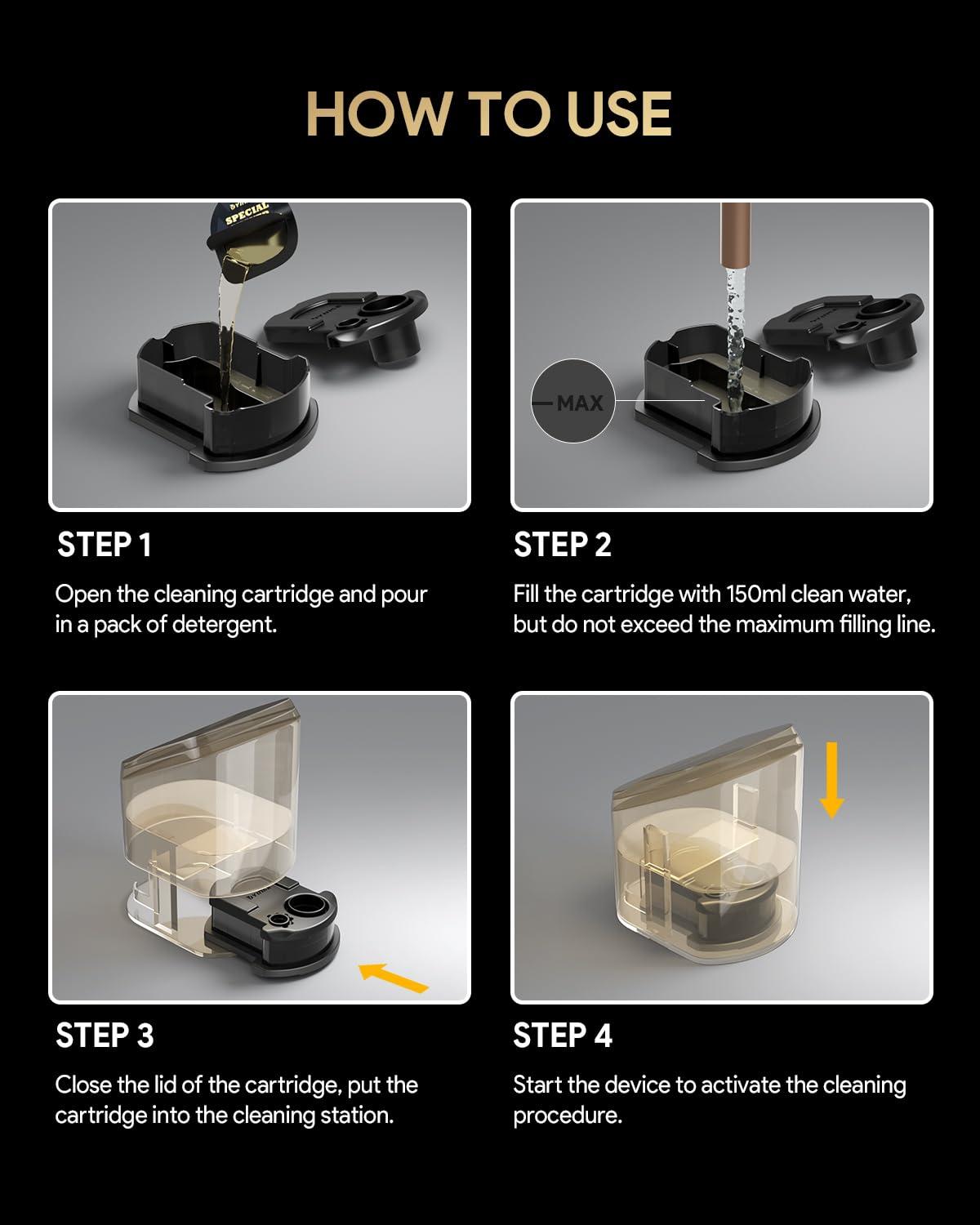 Yinke Yinke Reusable Cleaning Cartridge with 6 Pack Refill Cleaning Concentrate Capsules for Braun Clean & Renew CCR, Replacement Shaver Cleaner Solution for Clean&Charge Cleaning System, (6+1 Set)