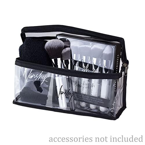 Nanshy Nanshy Clear Makeup Bags with Zipper - Organizer & Travel Toiletry Bag - Long & Large Bag with Handle for Easy Carrying - Transparent Clear Makeup Case & Cosmetic Bag - 11x4.5x4 In