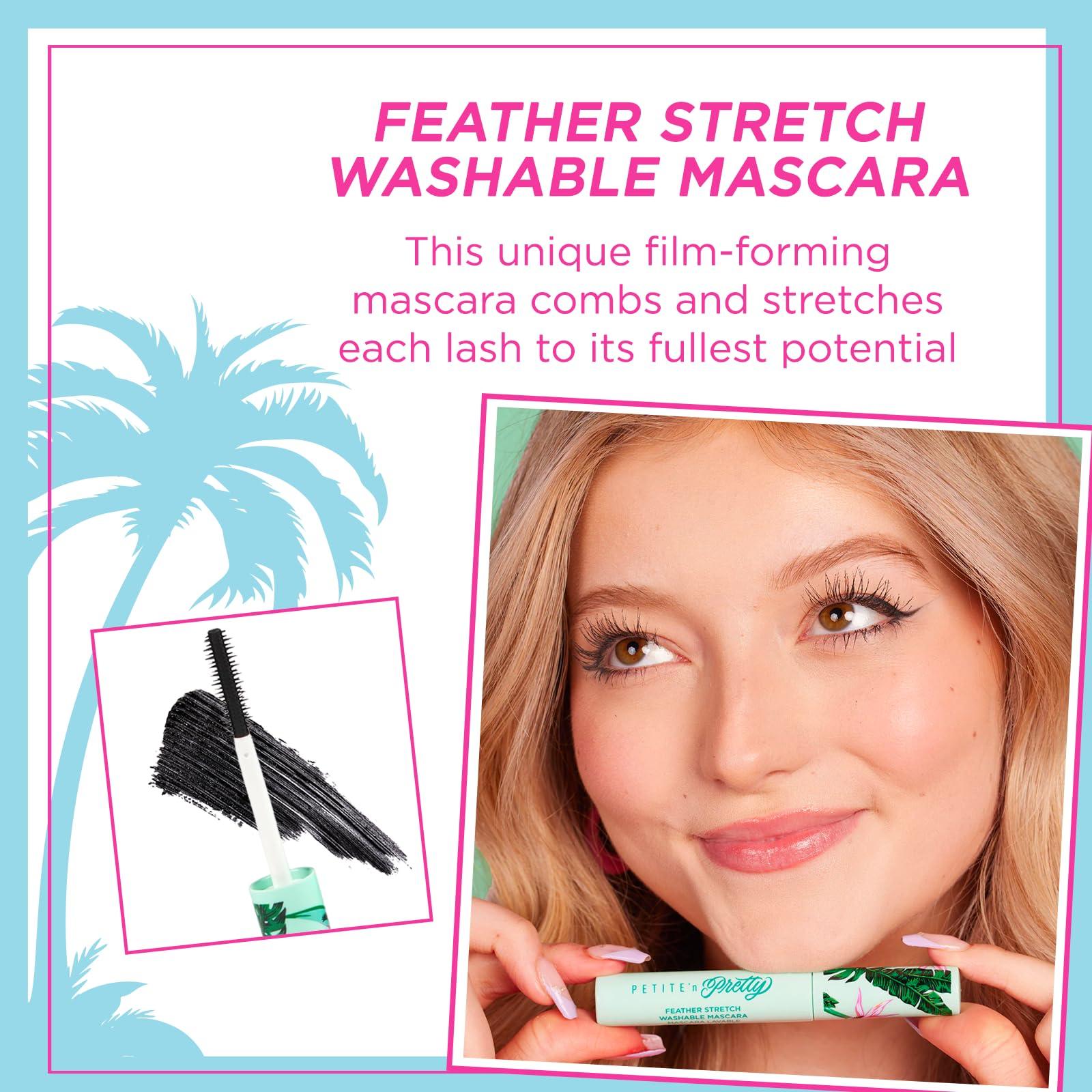 Petite \'N Pretty Petite \'n Pretty Feather Stretch Tubing Washable Mascara - Makeup for Kids, Tweens and Teens - Extends lashes, Easy to Apply & Remove - Non Toxic & Made in the USA - As Seen on TikTok