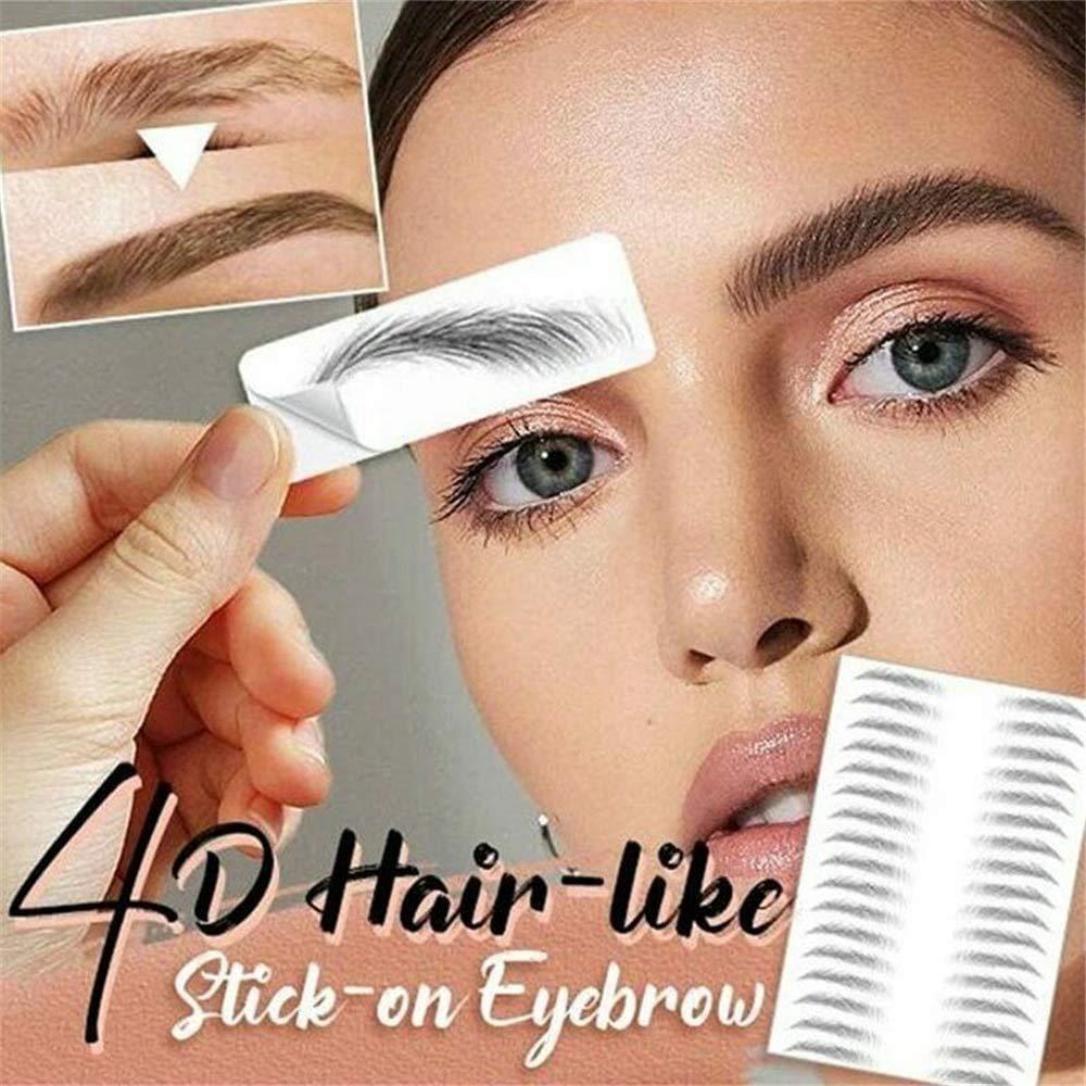 Aaiffey Aaiffey Hair-like Authentic Eyebrows 4D Brown Natural Tattoo Eyebrow Stickers Waterproof Imitation Ecological Lazy for Woman & Man Makeup Tool 10 Pcs
