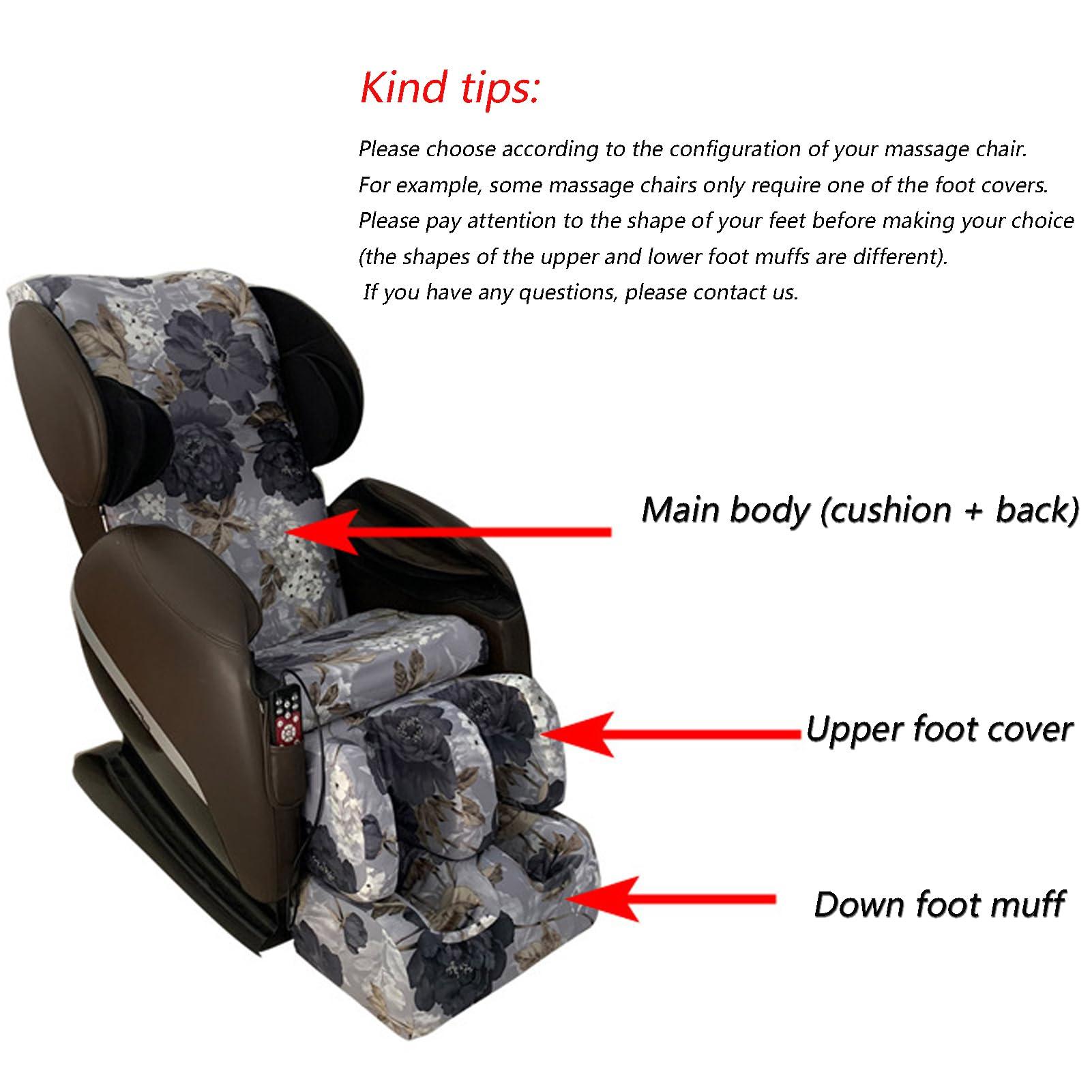 CEUGS Massage Chair Cover Full Body,Zero Gravity Massage Chair,Washable Stretch Massage Chair Cover Protector Recliner Chair Covers,Purple,PackageA 3