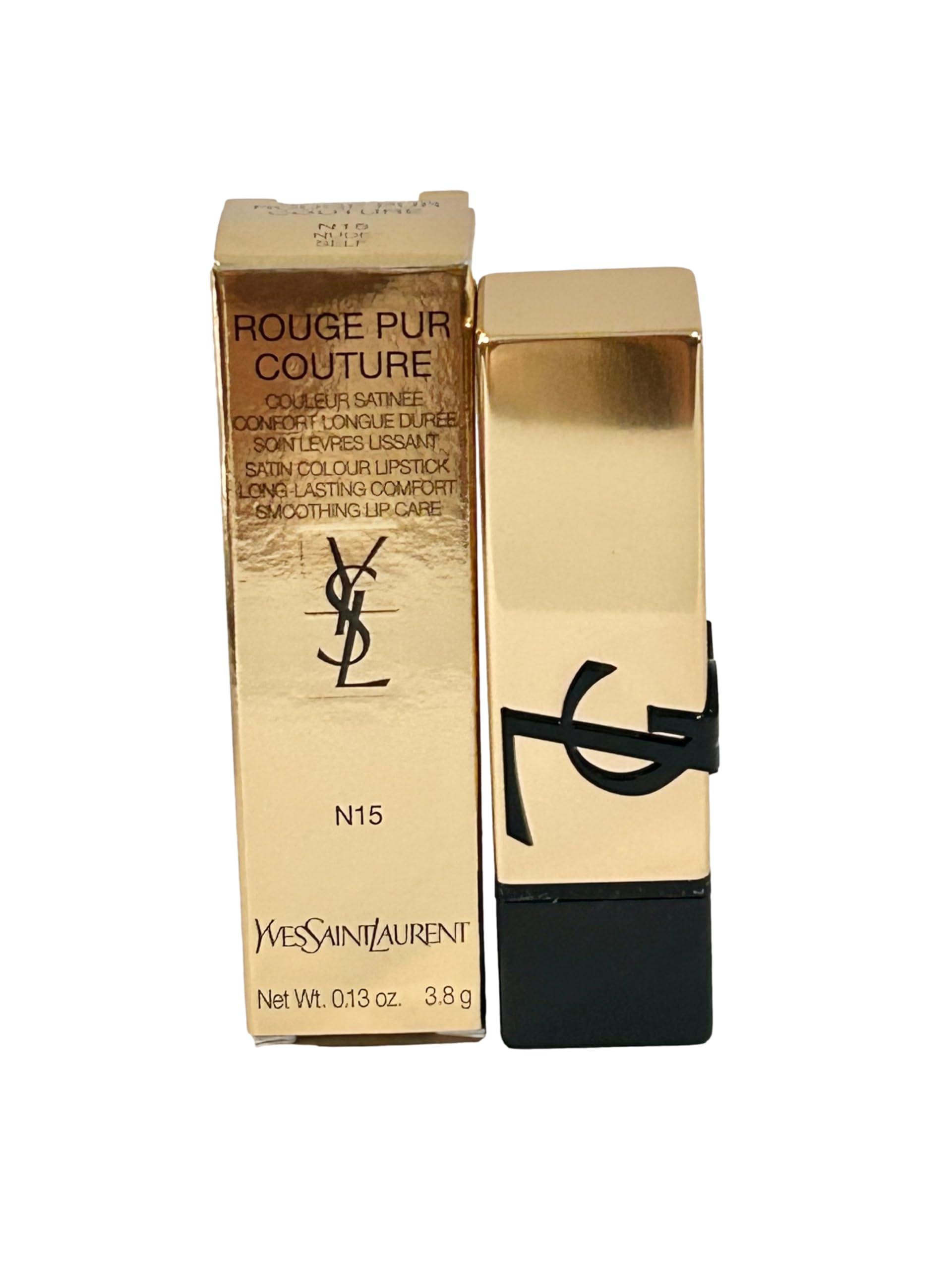 YVES SAINT LAURENT YVES SAINT LAURENT Rouge Pur Couture Satin Lipstick # N15 NUDE SELF YSL Lipstick Women 0.13 oz / 3.8 g