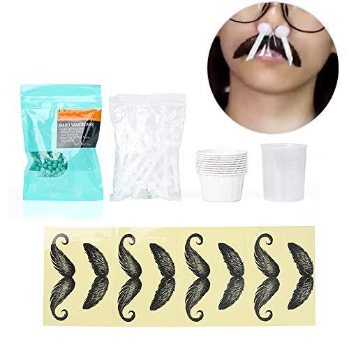 ZAICOLER Nose Hair Wax Kit Men, Nose Wax Kit Men Quick and Secure with Facial Hair Trimmer for Eyebrows and Nasal Use