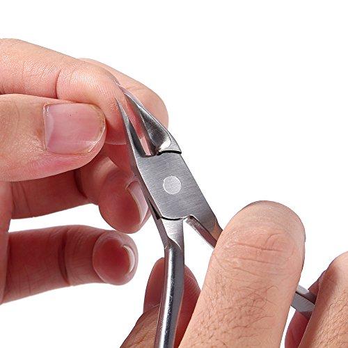 Evonecy Smooth Trimmer, Ingrown Nail Clipper, Cuticle Stainless Steel for Finger Adult Manicure Manicure Tools Toe