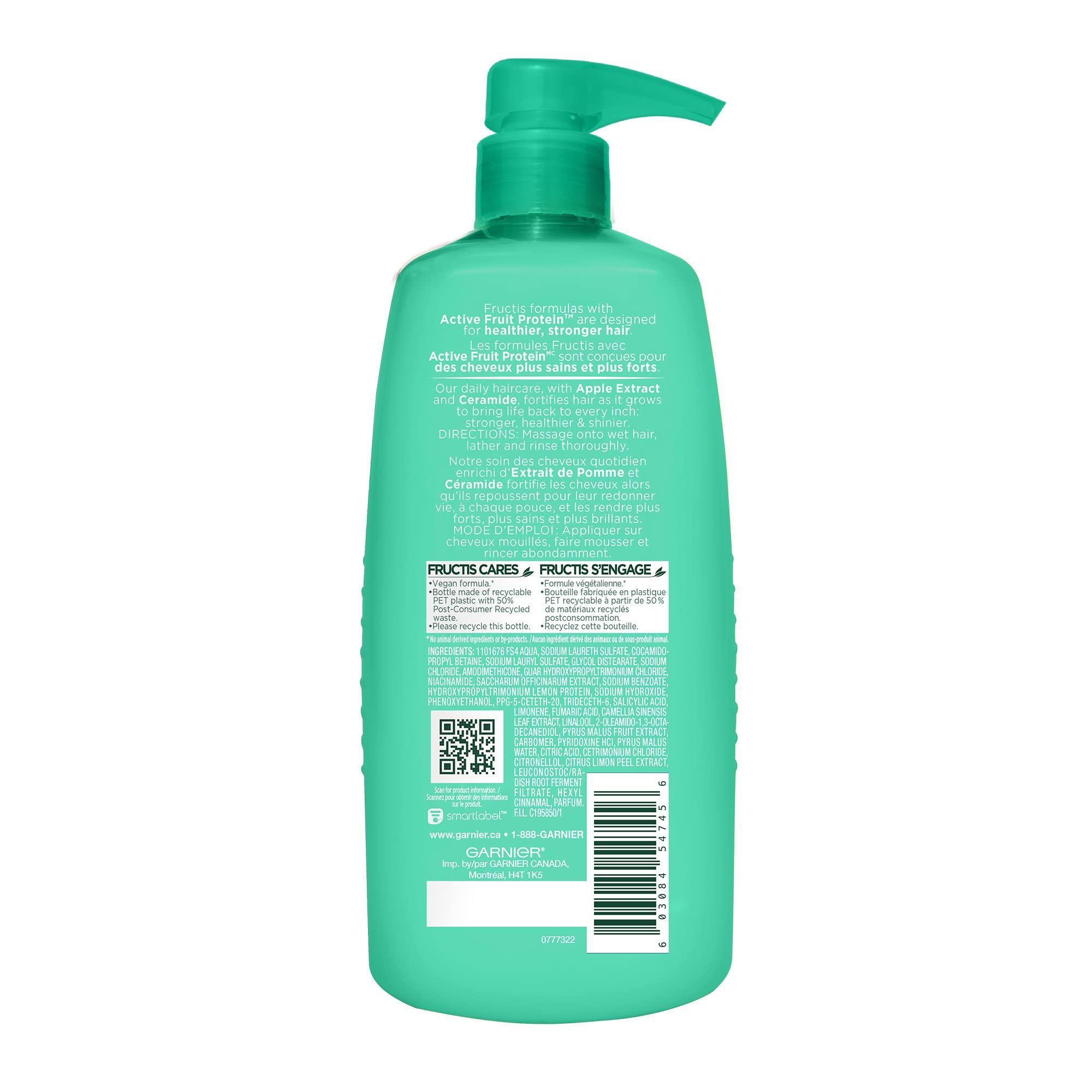 Garnier Garnier Fructis Grow Strong Shampoo, 33.8 Fl Oz, 1 Count (Packaging May Vary) (Pack of 2)