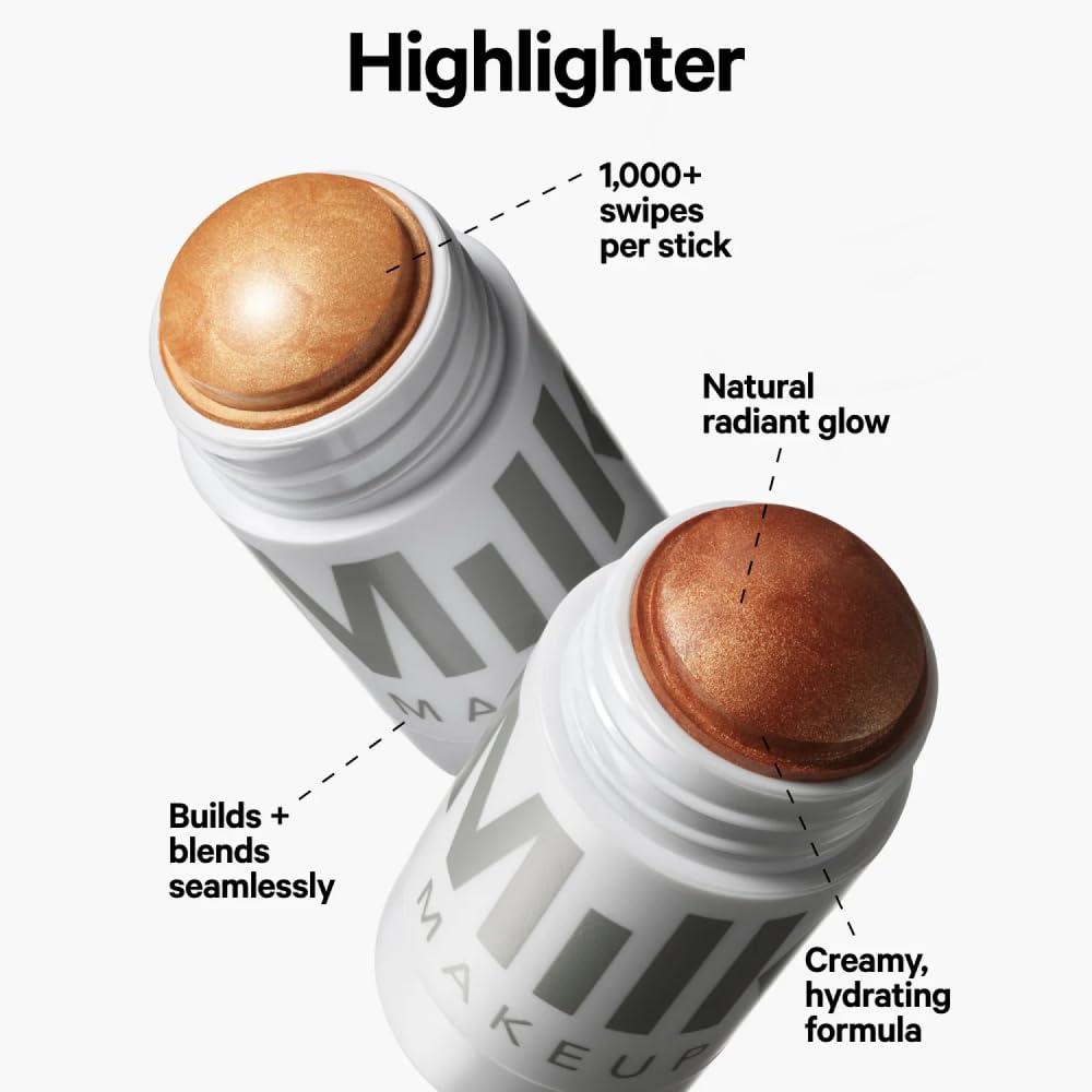 Milk Makeup Milk Makeup Highlighter, Strobe (Gold) - 0.21 oz - Dewy Cream Highlighter Stick - Blendable & Buildable - 1,000 Swipes in Every Stick - All Skin Types - Vegan, Talc Free & Cruelty Free