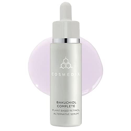 COSMEDIX COSMEDIX Bakuchiol Complete Plant-Based Retinol Alternative Serum, Improves Appearance of Fine Lines and Wrinkles, Lightweight and Conditioning, Botanical Retinol Alternative, Cruelty Free