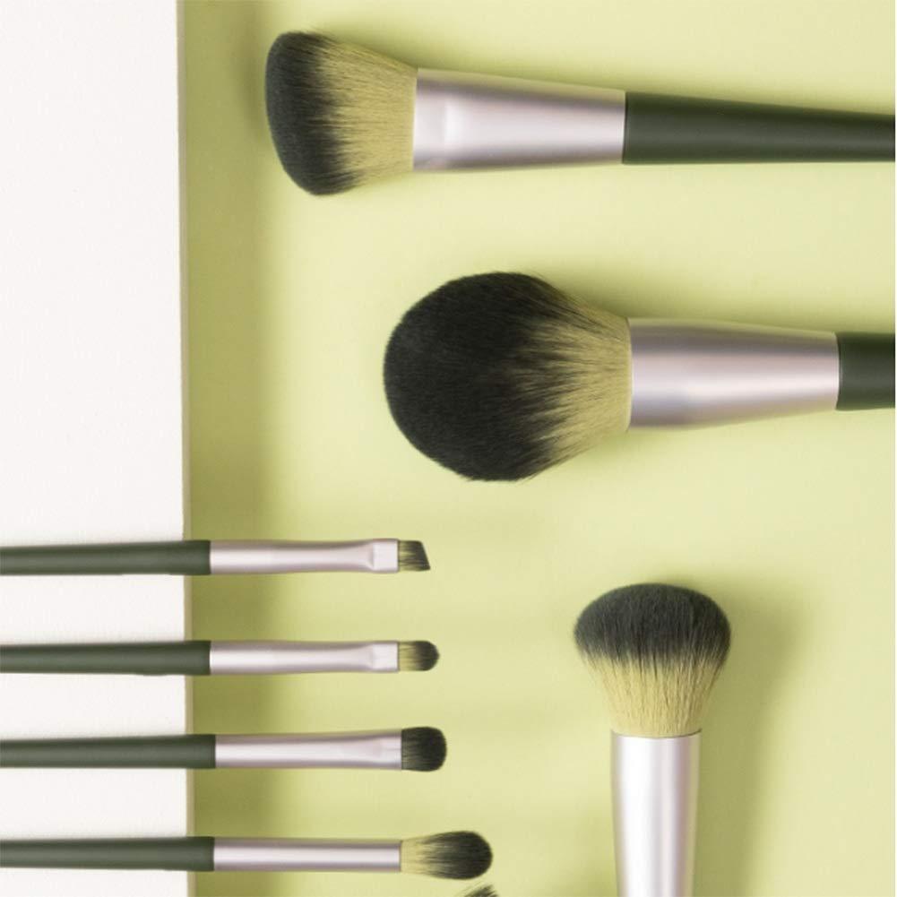 DHAEY Makeup Brush 11 Pieces Green Makeup Brush Set Premium Synthetic Foundation Blending Eyeshadow Make-up Brushes Set Beauty