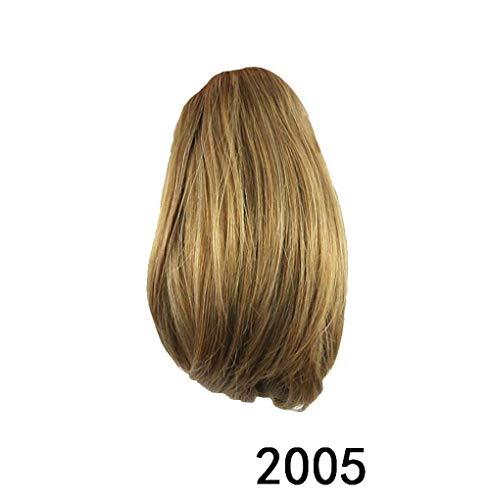 KUKI SHOP KUKISHOP 10" Ponytail Hair Extension Short Straight Claw Clip in Ponytail Extensions Synthetic Wig Hairpiece for Girls Ladys Women 2005