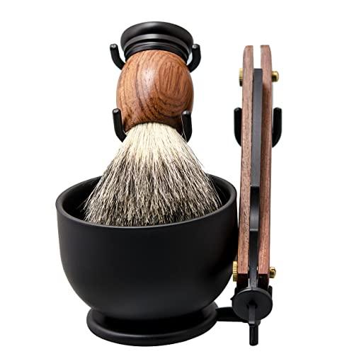 Grandslam Grandslam Shaving Straight Razor Kit, Steel Cutthroat Straight Razor With Leather Strop, Shaving Brush, Stainless Steel Shaving Bowl and Stand, Shaving Soap, Gift for Men