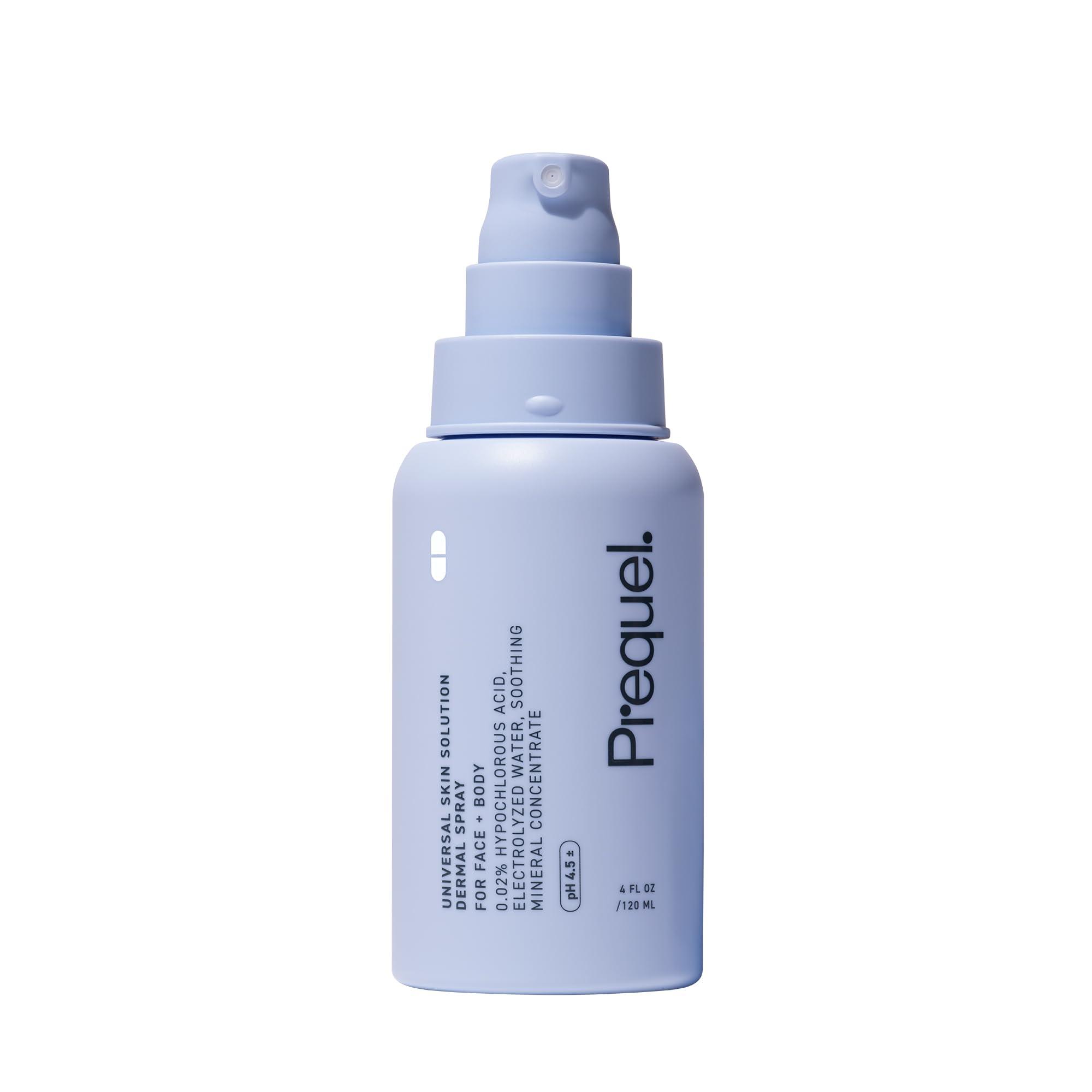 Prequel Prequel Skin - Universal Skin Solution - Hypochlorous Dermal Spray - Electrolyzed Water and Soothing Mineral Facial and Body Skin Spray - 4 Fl Oz