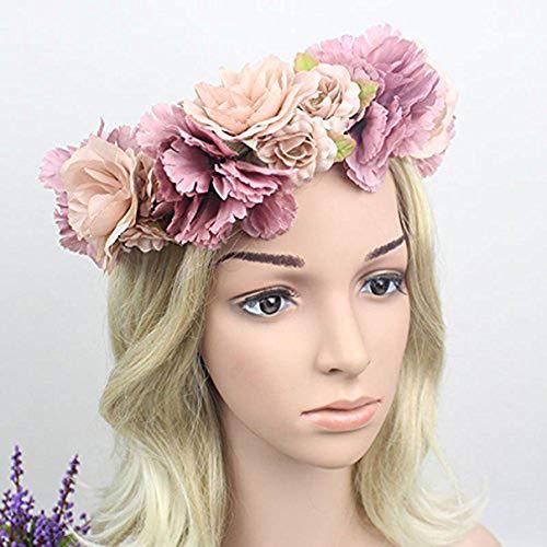 Homoyoyo Homoyoyo Flower Headpiece Flower Headbands for Wedding Flower Headband Flower Wreath Bridal Headpieces Flower Crowns Head Bands for Women\'s Hair Floral Garland Crown Lily Bulk Bridesmaid