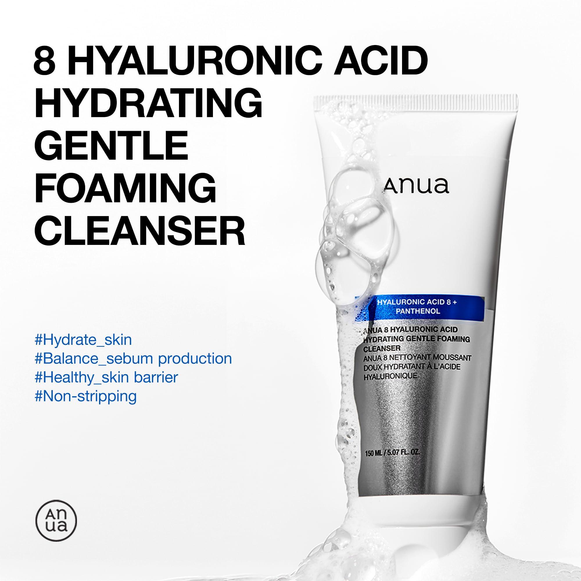 ANUA ANUA Gentle Double Cleanser Duo for Facial Cleansing : Heartleaf Pore Control Cleansing Oil Mild & Hydrating Gentle Foaming Cleanser for Double Cleansing, Daily Facial Cleanser, Korean Skincare