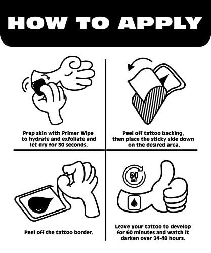 inkbox Inkbox Temporary Tattoos, Semi-Permanent Tattoo, One Premium Easy Long Lasting, Water-Resistant Temp Tattoo with For Now Ink - Lasts 1-2 Weeks, Solar Flare, 4 x 4 in