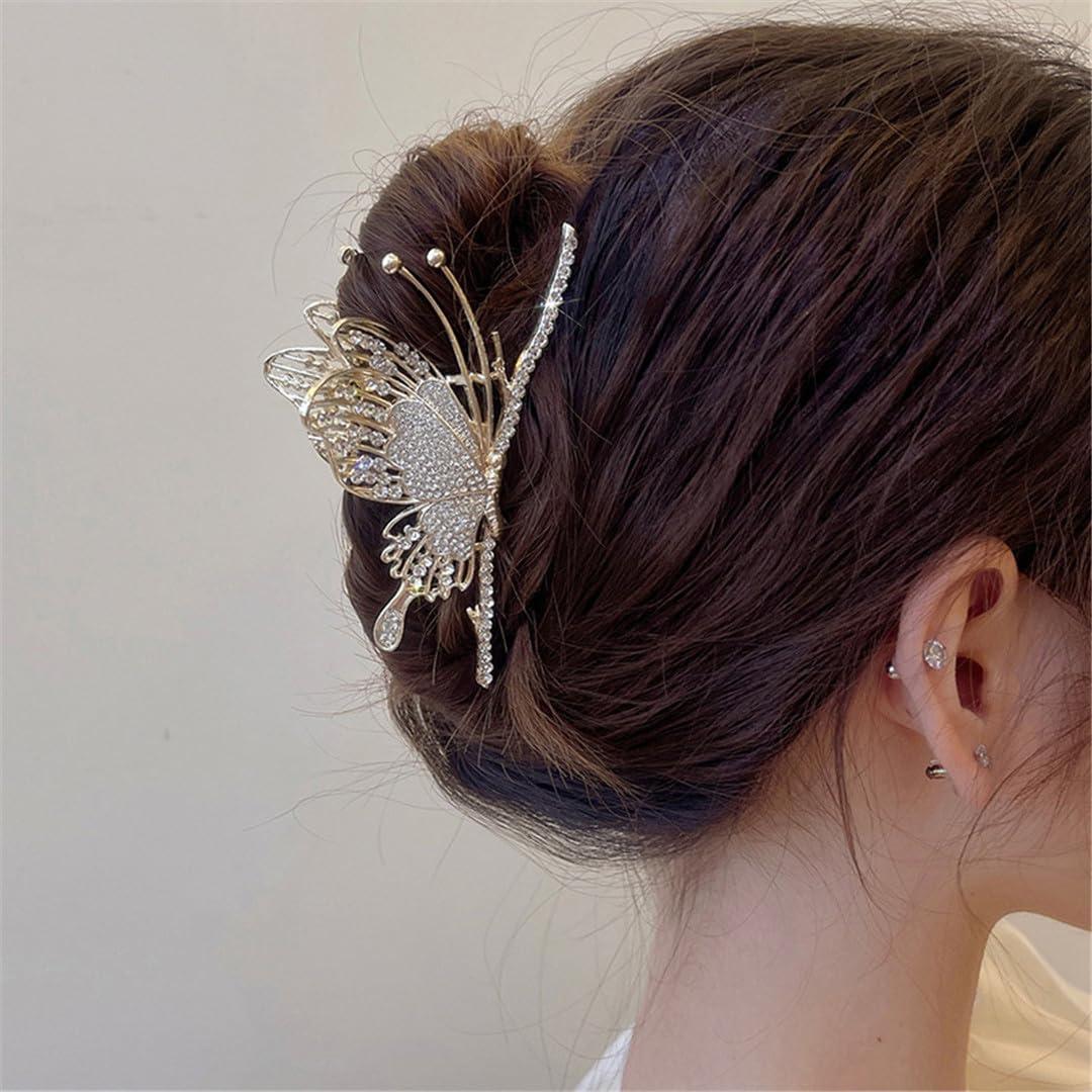 Hcclijo Retro diamond Hair Claw Ladies Hair Clip For Girls Hair Clip Headdress Hair Accessories