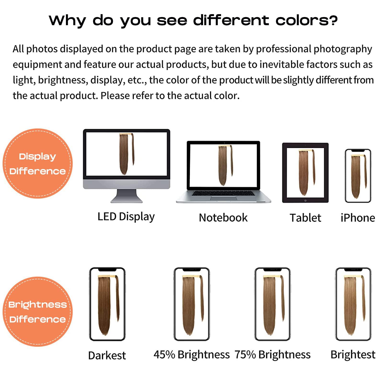 SEIKEA SEIKEA 28 Inch Clip in Ponytail Extension Wrap Around Long Straight Pony Tail Hair Synthetic Hairpiece for Women Color Ash Blonde with Golden Blonde