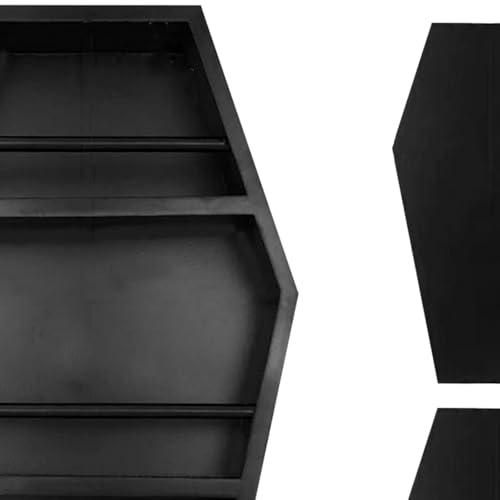 XWXLIJV XWXLIJV Wall Mounted Cosmetic Storage Rack Cosmetic Display Case with 2 Makeup Brush Storage Box Black Makeup Organizer for Bathroom