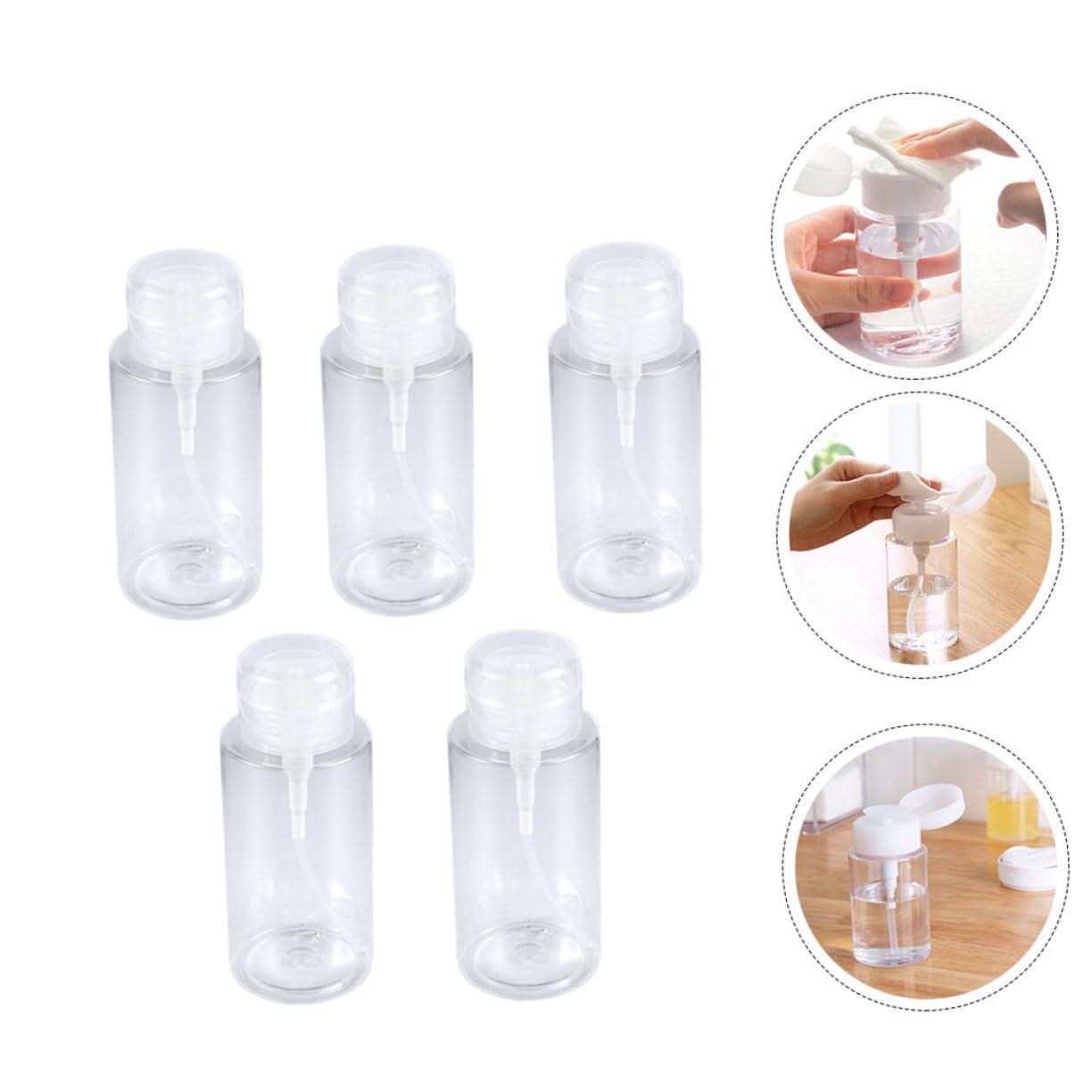 Baluue Baluue 5pcs Makeup Remover Bottle Airless Pump Bottle Travel Containers for Liquids Liquid Pumping Dispenser Travel Liquid Container Travel Portable Bottle Mini Water Bottle White The Pet