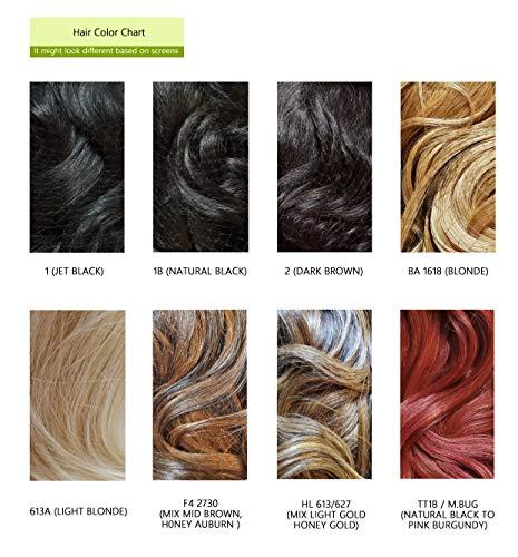 BOBBI BOSS BOBBI BOSS Long Curly Premium Synthetic Bang Wig ELODIE, Elegant Silky Natural Wavy Hair, Air Bangs, Natural Looking Heat Resistant Hair Replacement Wig for Party Cosplay (1B / Natural Black)