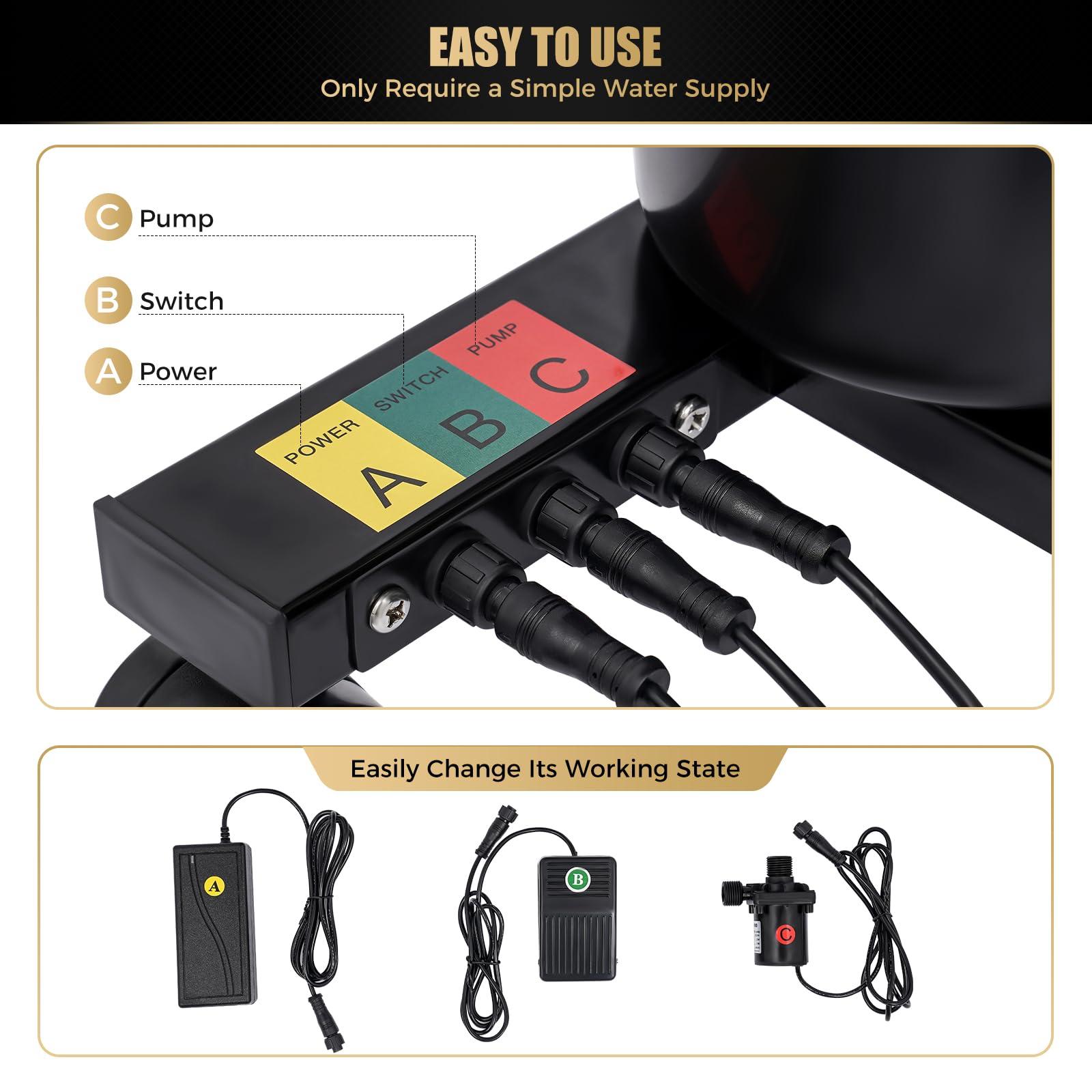 PLOCVB Electric Portable Shampoo Bowls for Home, Portable Shampoo Sink for Washing Hair, Height-Adjustable Portable Hair Washing Sink with Electric Pump, Barber and Stylist Hair Salon Accessories, Black