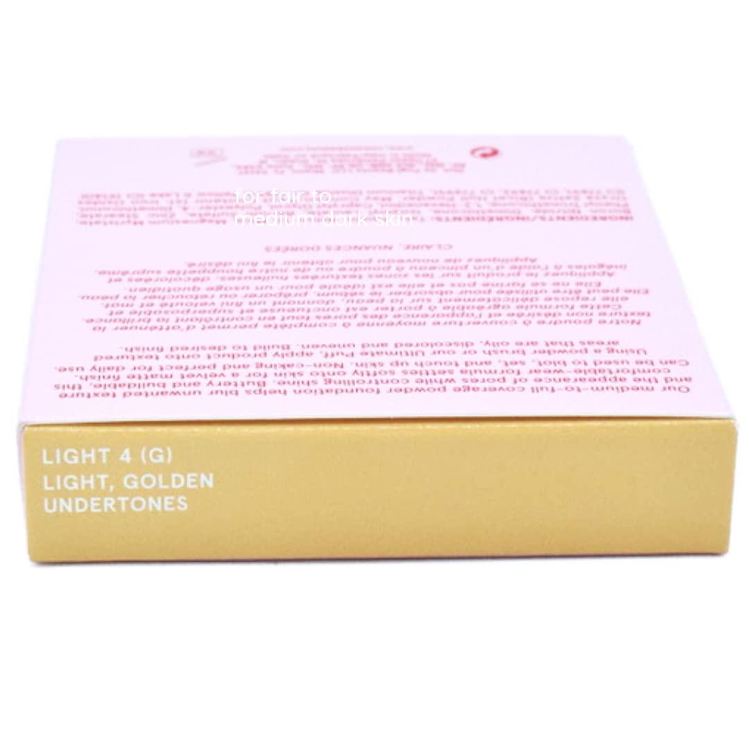 One size One size Patrick Starrr Turn Up The Base Versatile Powder Foundation - Light 4 (G) Light, Golden Undertones Face Pressed Makeup Medium-to-Full Coverage, Soft Matte Finish 0.28 Ounce