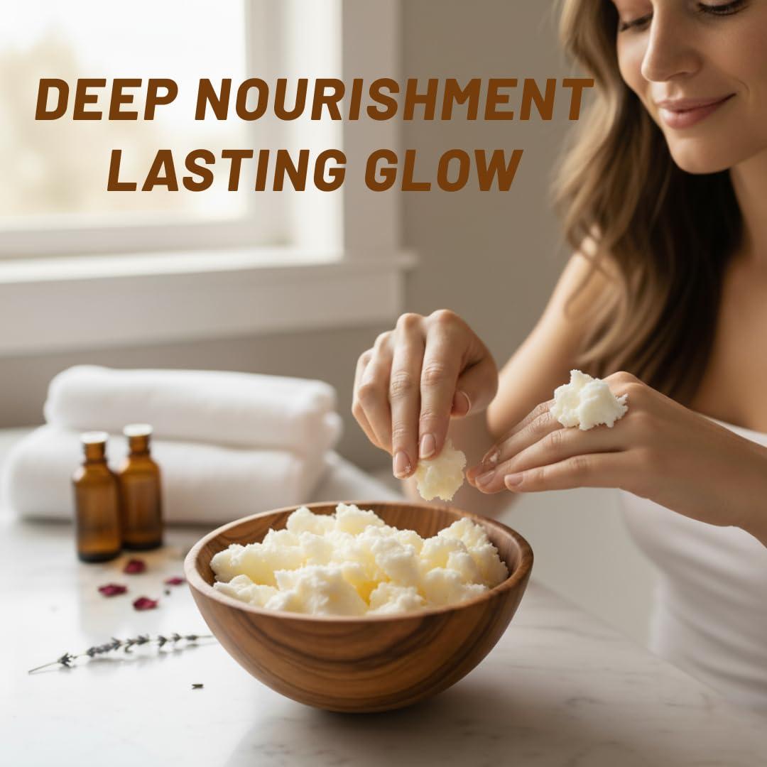 Yajna Yajna Organic Raw Mango Butter 100% Pure,Natural & Unrefined| Skin Moisturizer For Face, Body & Hair| 1 LBS/450 GM Ivory/White Grade A | DIY Creams, Balms, Lotions, Soaps| Softens Dry & Tough Skin