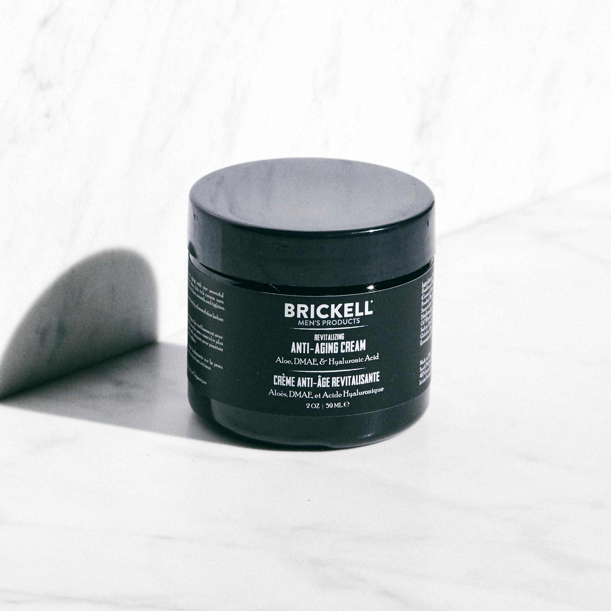 Brickell Men's Products Brickell Men\'s Ultimate Anti-Aging Routine, Anti-Wrinkle, Night Face Cream and Eye Cream to Reduce Puffiness, Wrinkles, Dark Circles, Under Eye Bags, Natural and Organic, Scented