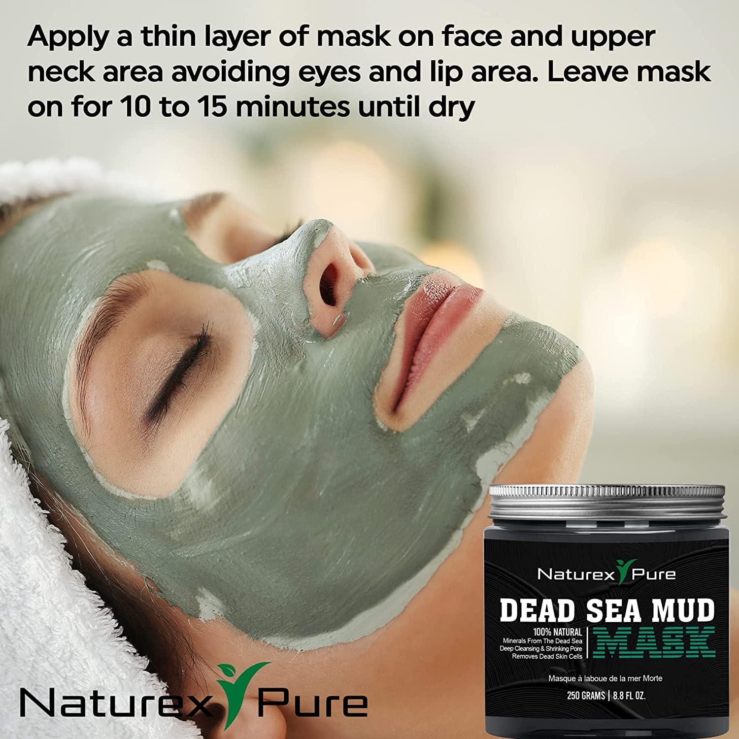 Naturex Pure Naturex Pure Dead Sea Mud Mask – Luxurious Mud Masks for Women and Men – Advanced All-Natural Dead Sea Mud Mask for Blackheads, Whiteheads, Hyperpigmentation, Acne – 8.8fl oz