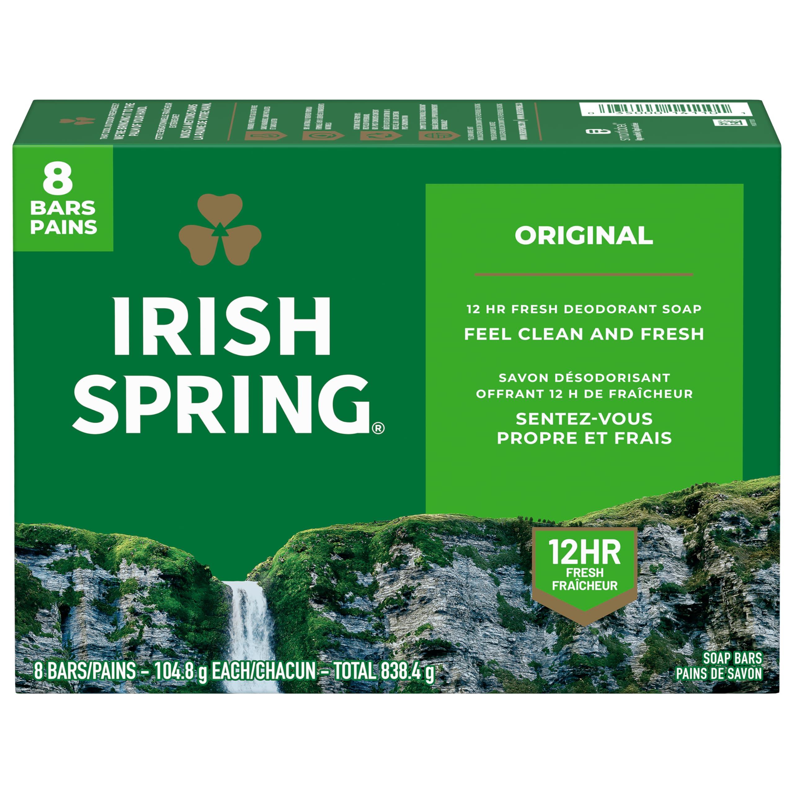 Irish Spring Irish Spring Deodorant Soap, Original Bar Soap (8 Count)