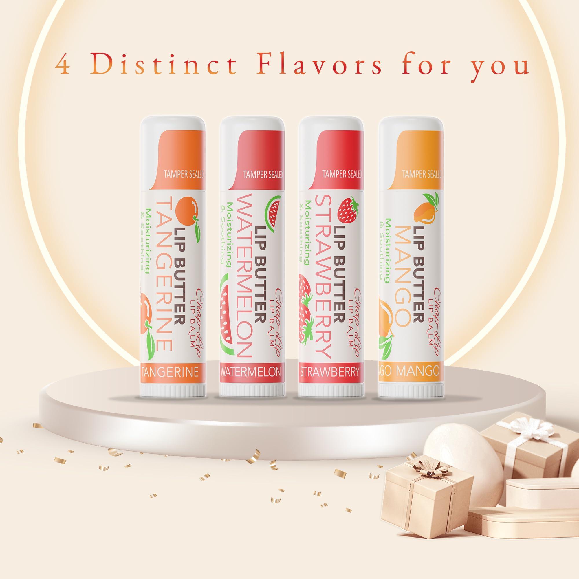 Chap-Lip CHAP-LIP Original Lip Balm Hydrating Bulk Chap Stick with Fruit Flavors, Coconut Oil, and Cocoa Butter - Christmas Gift Stocking Stuffers Lip Therapy Pack for Men and Women - Made in the USA, 24 Pack