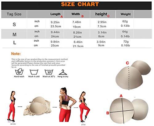 BIMEI New 2PS Sponge Padded Women Butt Hip Up Padded Enhancer (L, Sexy self-Adhesive Black)