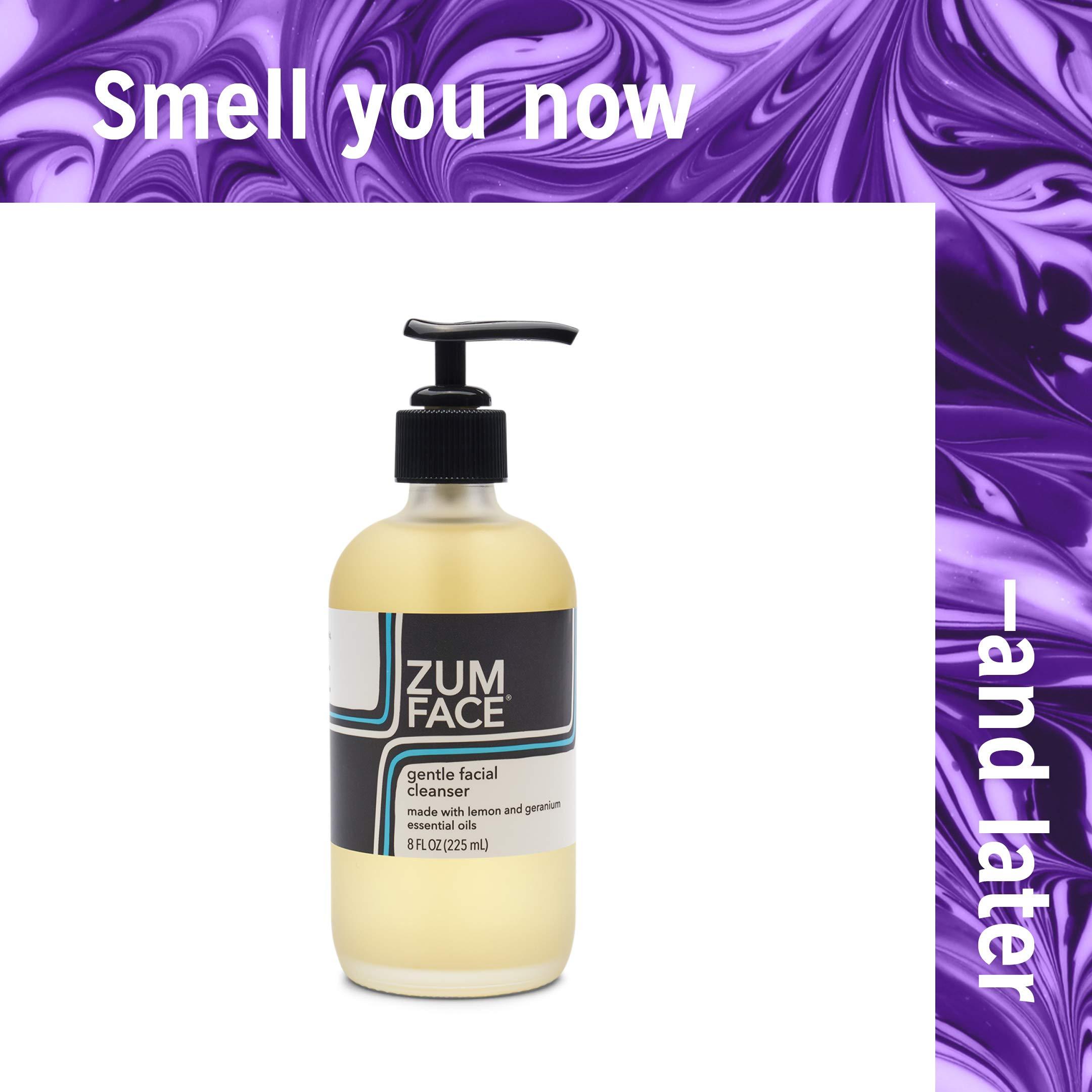 Indigo Wild Indigo Wild Zum Face Gentle Facial Cleanser - Natural Skincare Product - Moisturizing Face Care with Coconut Oil, Olive Oil & Jojoba Oil - Lemon & Geranium Scent - 8 fl oz
