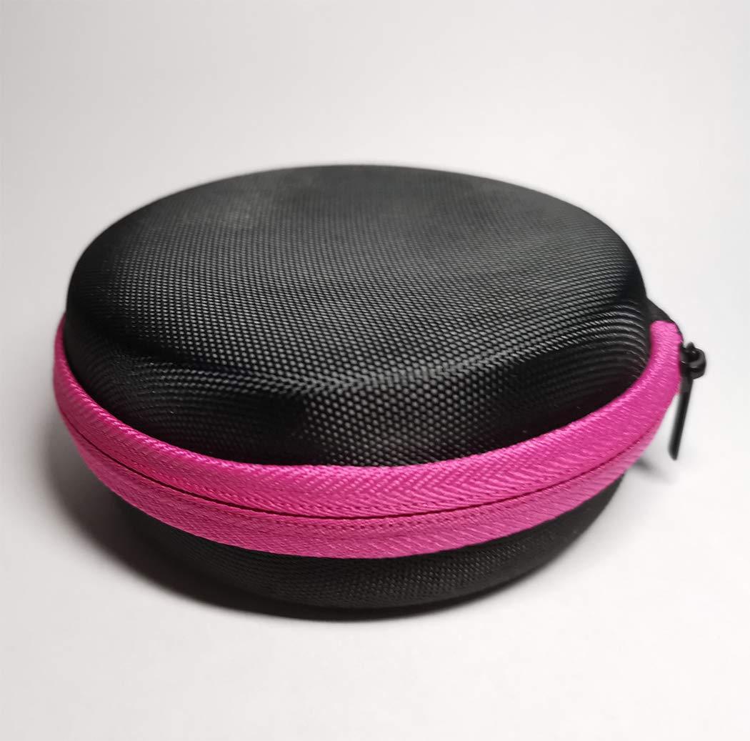 AFMNQZ Round Hard Shell Case for 1/4 5/8 DRAM Micro Mini Roll-on Glass Bottles with Metal Roller Balls - Refillable Aromatherapy Essential Oil Roll On (HOLDS 12 VIALS) (1ML Mix bottle)